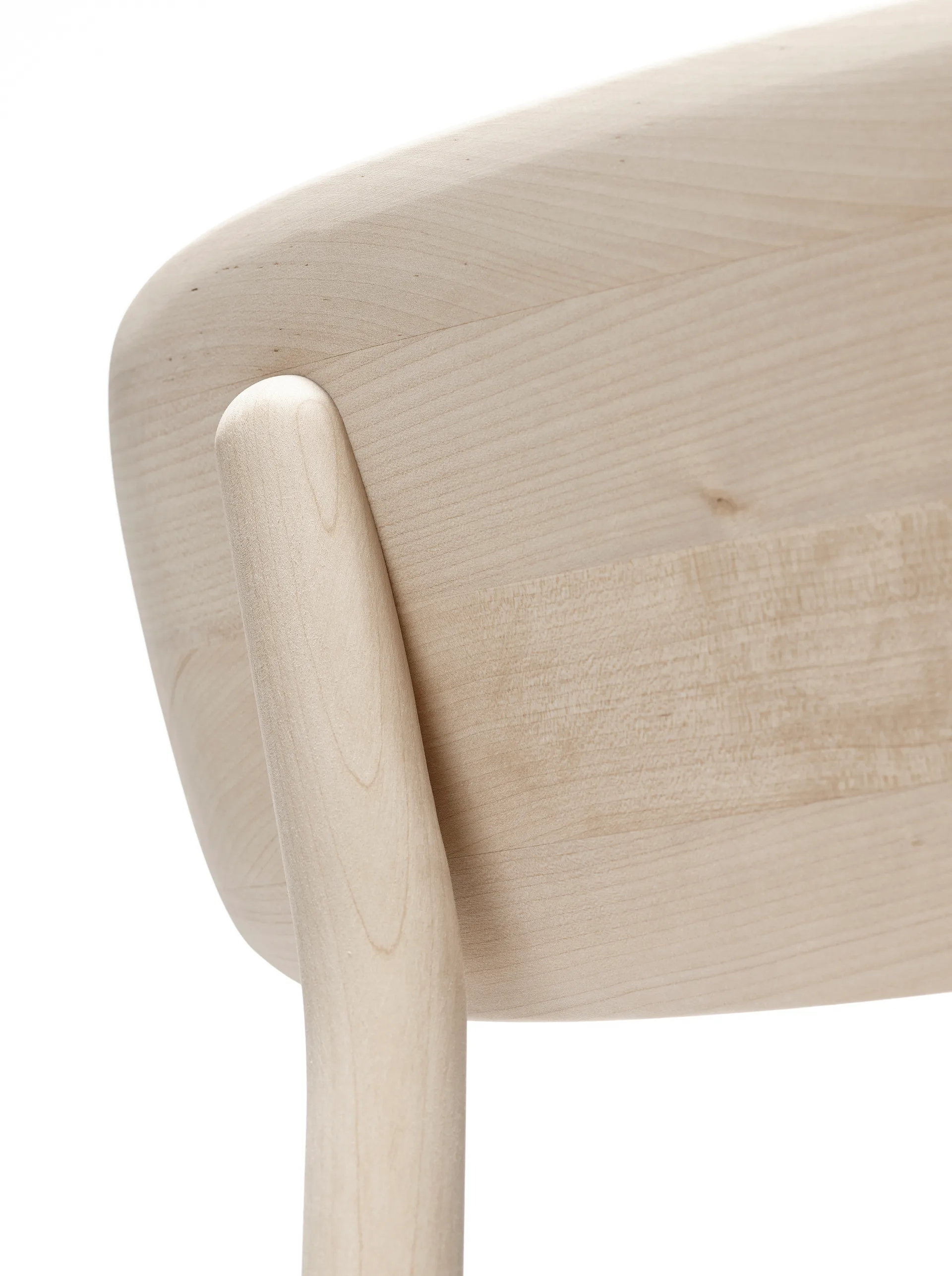 Prima Vista チェア white-oiled birch, Textile hallingdal 65-130 grey Stolab