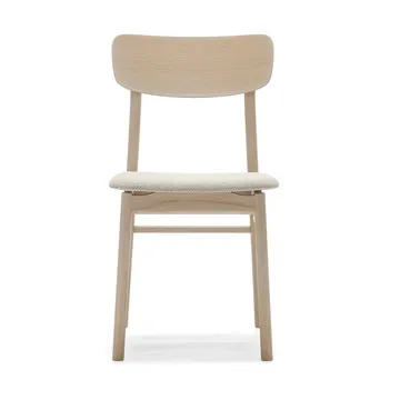 Prima Vista チェア white-oiled oak - Textile Atto Driftwood V3576/01 grey - Stolab