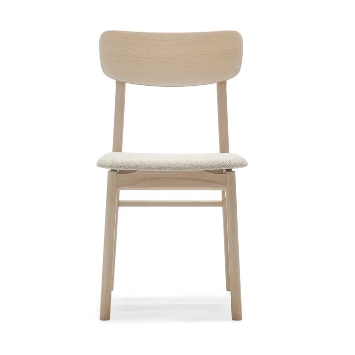 Prima Vista チェア white-oiled oak - Textile Atto Driftwood V3576/01 grey - Stolab