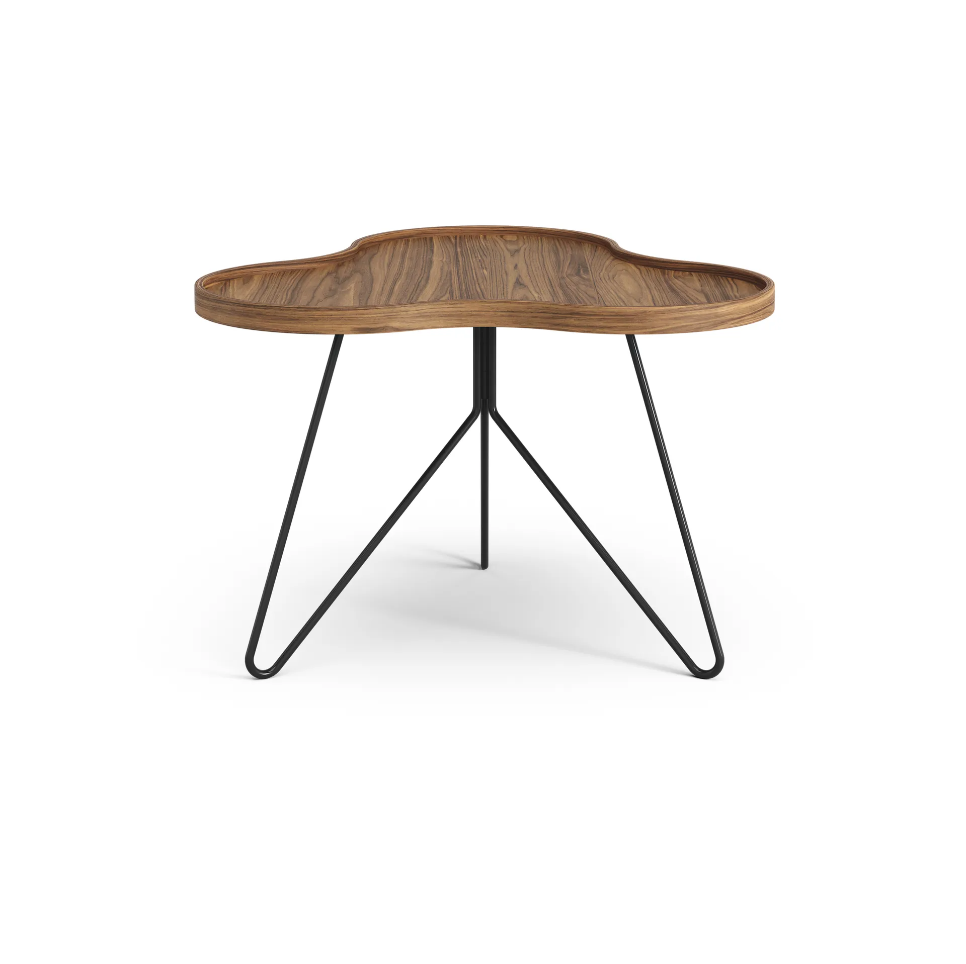 Flower モノ テーブル スペシャルエディション 62x66 cm, H45 cm-lacquered walnut-black lacquered steel Swedese