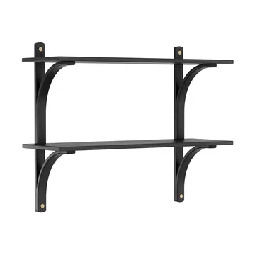 Levi シェルフ - Black ash-brass, 2 shelves, 90 cm - Swedese