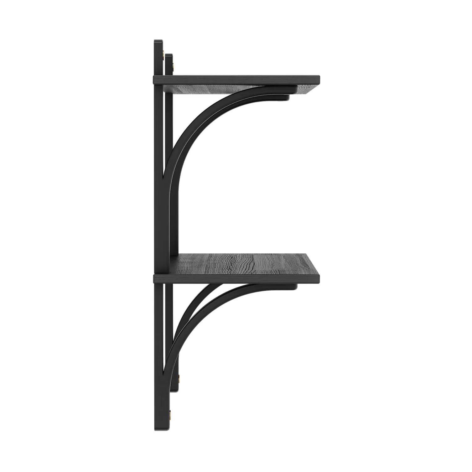 Levi シェルフ, Black ash-brass, 2 shelves, 90 cm Swedese