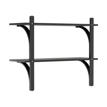 Levi シェルフ - Black ash-brass, 2 shelves, 90 cm - Swedese