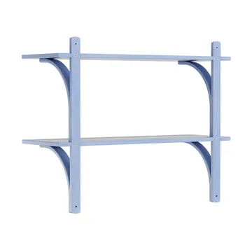 Levi シェルフ - Ilke blue, stainless steel, 2 shelves, 90 cm - Swedese