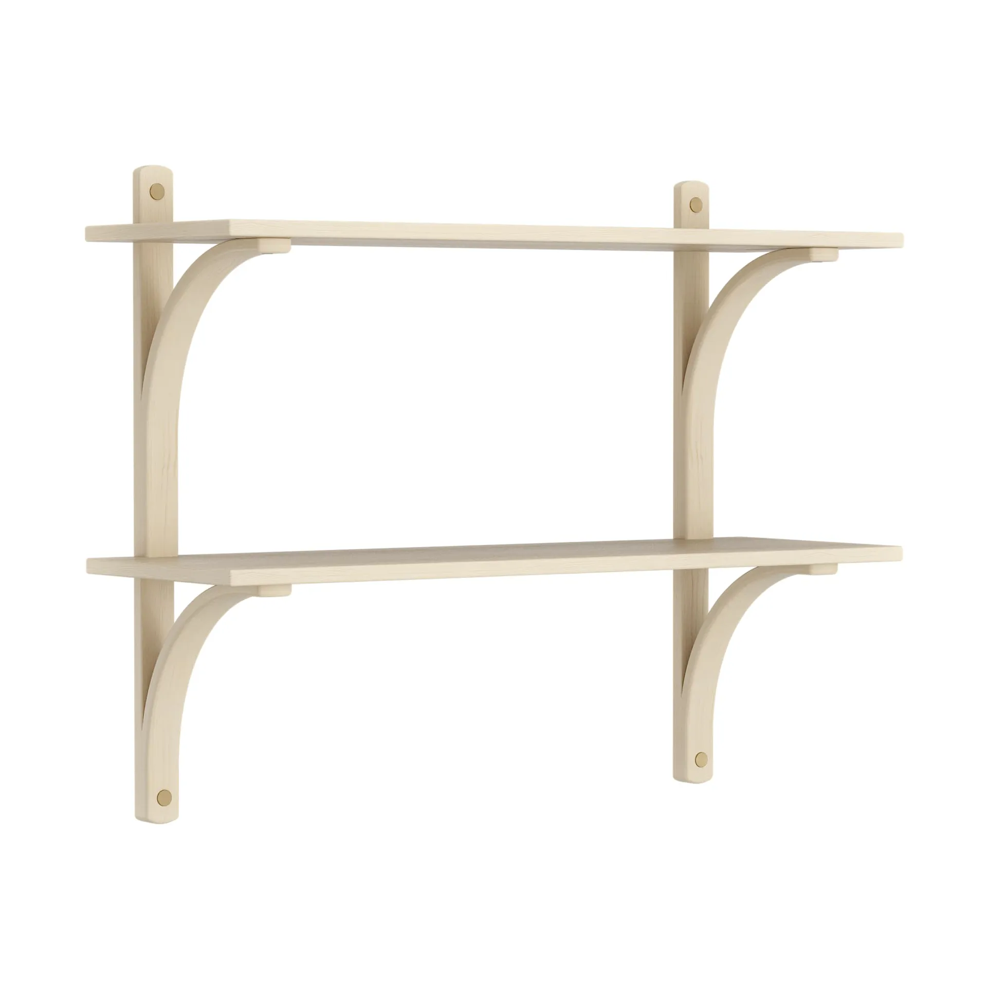 Levi シェルフ, Lacquered ash-brass, 2 shelves, 90 cm Swedese