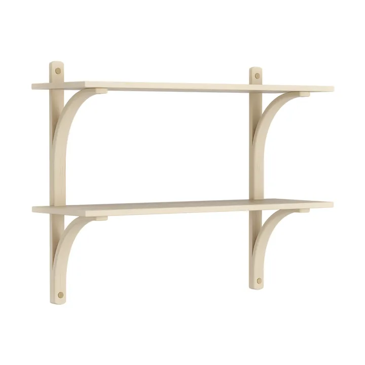 Levi シェルフ - Lacquered ash-brass, 2 shelves, 90 cm - Swedese
