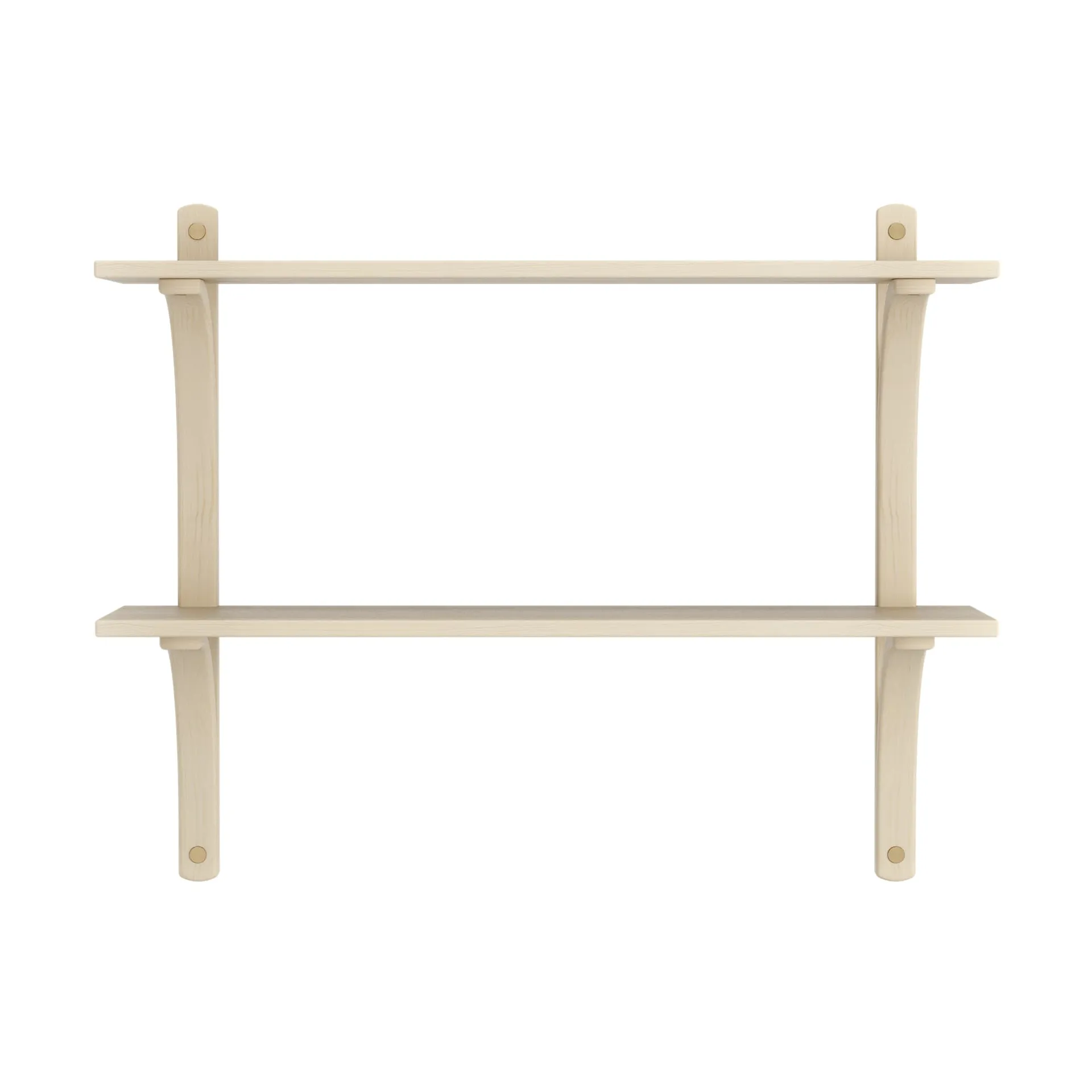 Levi シェルフ, Lacquered ash-brass, 2 shelves, 90 cm Swedese