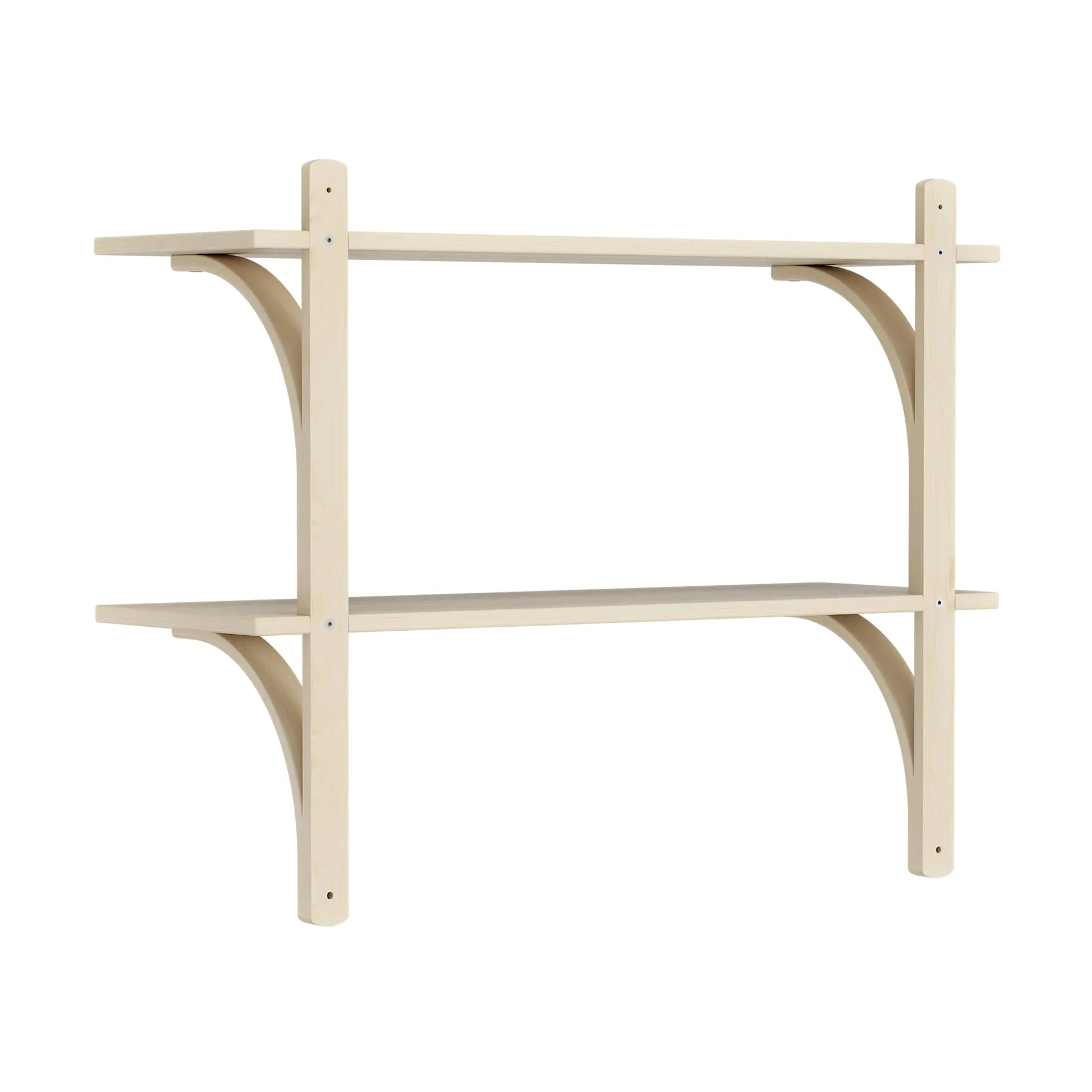 Levi シェルフ, Lacquered ash-brass, 2 shelves, 90 cm Swedese