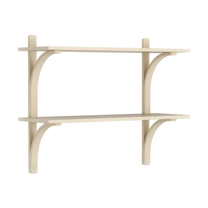 Levi シェルフ - Lacquered ash-stainless steel, 2 shelves, 90 cm - Swedese