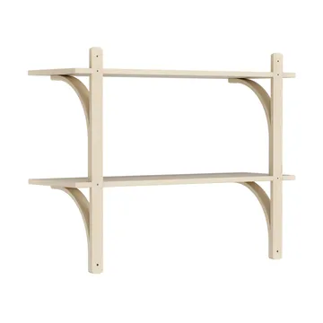 Levi シェルフ - Lacquered ash-stainless steel, 2 shelves, 90 cm - Swedese