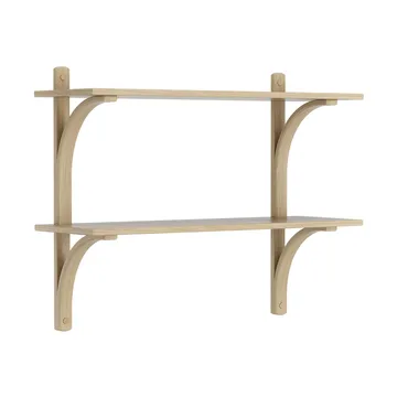 Levi シェルフ - Lacquered oak-brass, 2 shelves, 90 cm - Swedese
