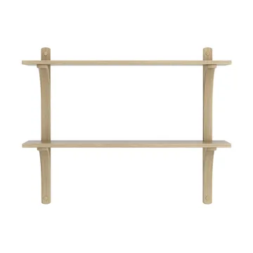 Levi シェルフ - Lacquered oak-brass, 2 shelves, 90 cm - Swedese