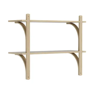 Levi シェルフ - Lacquered oak-brass, 2 shelves, 90 cm - Swedese