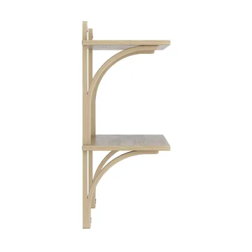 Levi シェルフ - Lacquered oak-stainless steel, 2 shelves, 90 cm - Swedese