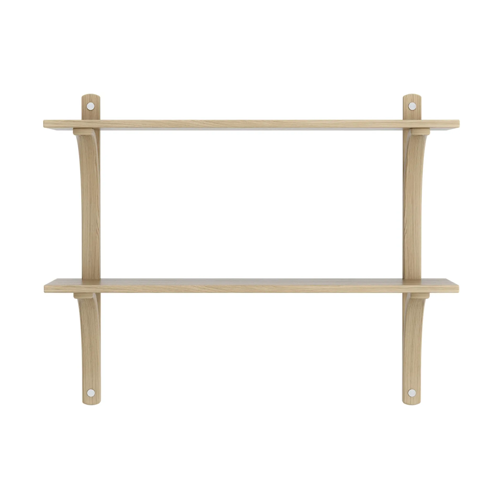 Levi シェルフ, Lacquered oak-stainless steel, 2 shelves, 90 cm Swedese