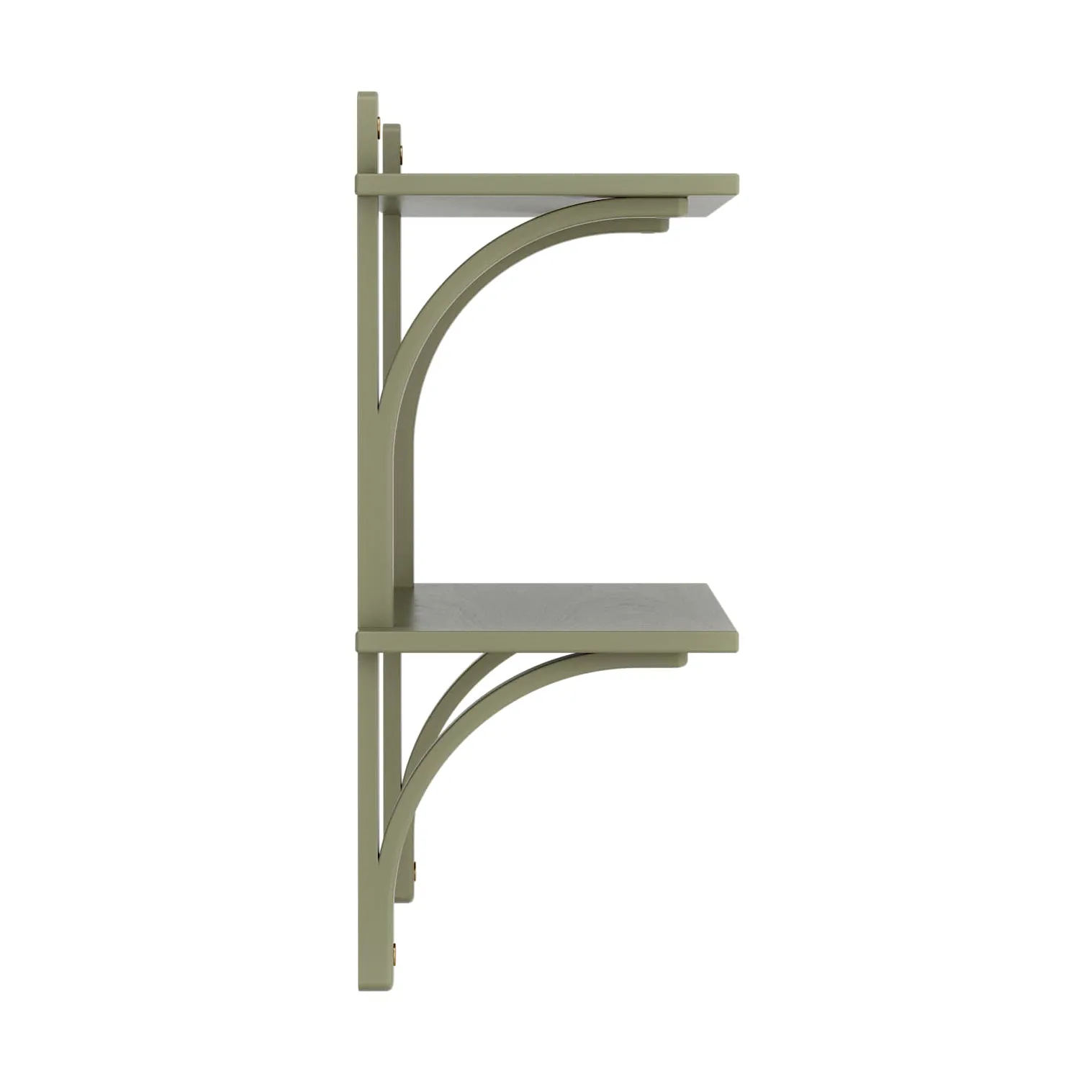 Levi シェルフ, Moss green, brass, 2 shelves, 90 cm Swedese
