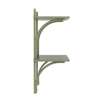 Levi シェルフ - Moss green, brass, 2 shelves, 90 cm - Swedese
