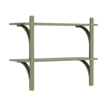 Levi シェルフ - Moss green-stainless steel, 2 shelves, 90 cm - Swedese