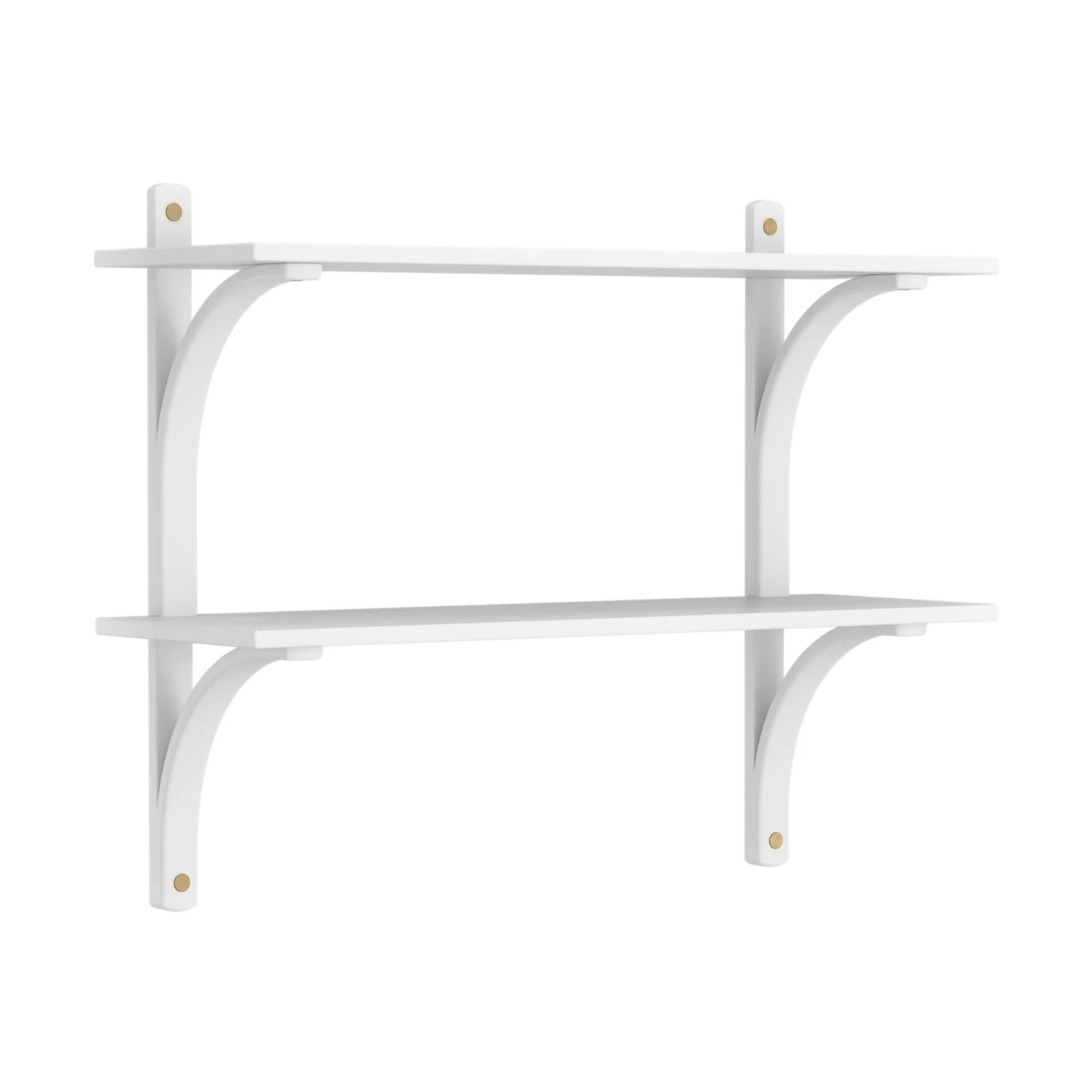 Levi シェルフ, White ash-brass, 2 shelves, 90 cm Swedese