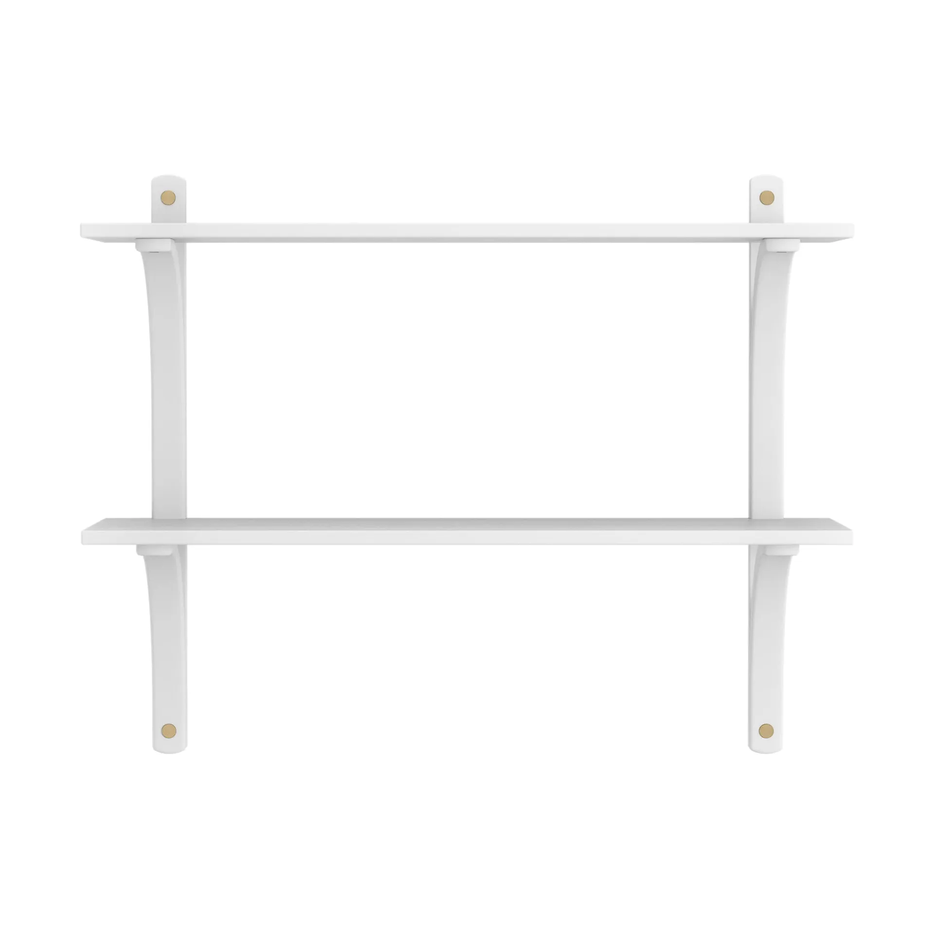 Levi シェルフ, White ash-brass, 2 shelves, 90 cm Swedese