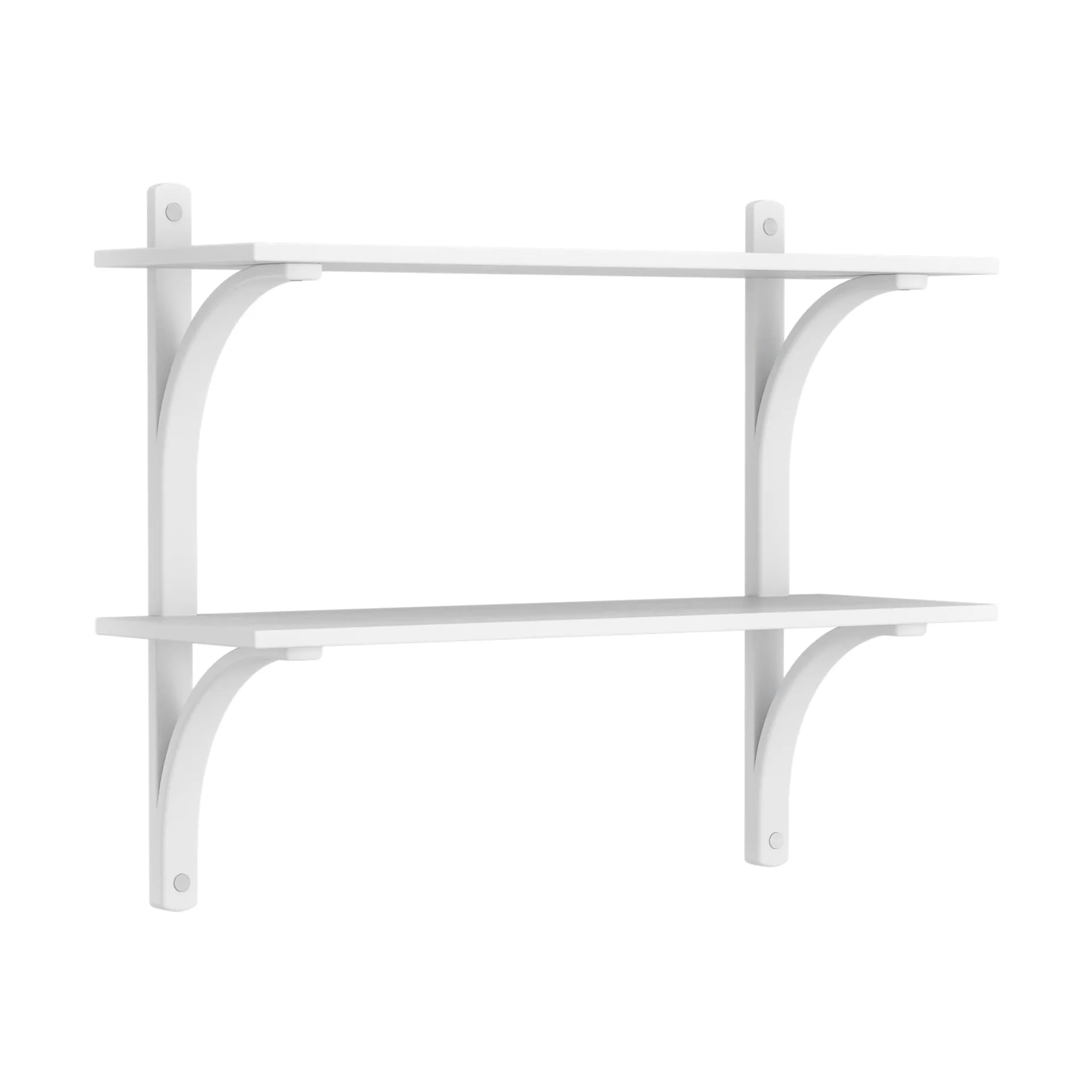 Levi シェルフ, White ash-stainless steel, 2 shelves, 90 cm Swedese