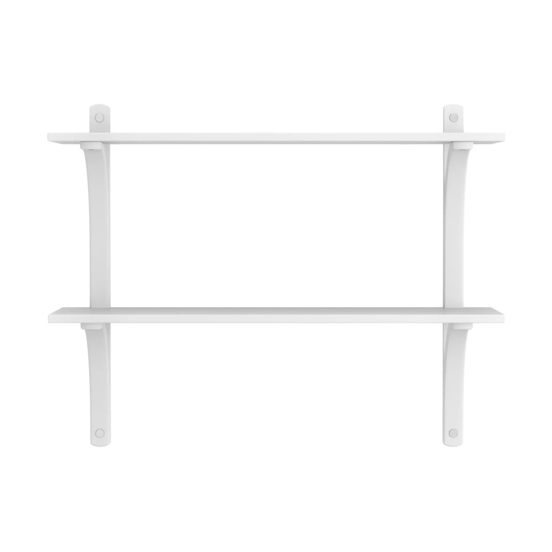 Levi シェルフ, White ash-stainless steel, 2 shelves, 90 cm Swedese
