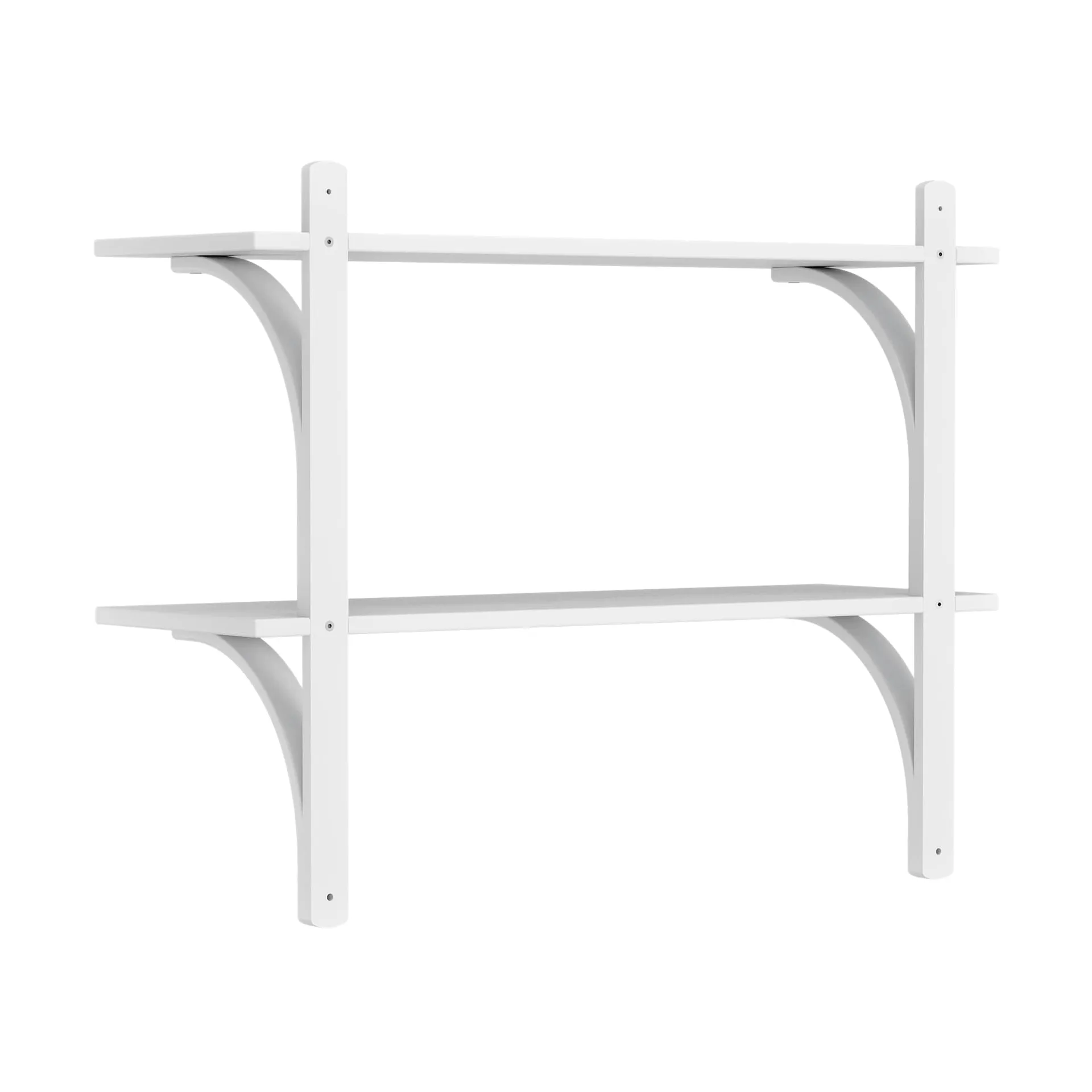 Levi シェルフ, White ash-stainless steel, 2 shelves, 90 cm Swedese