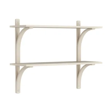Levi シェルフ - White-pigmented ash-stainless steel, 2 shelves, 90 cm - Swedese