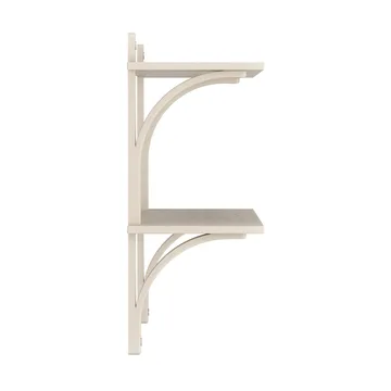 Levi シェルフ - White-pigmented ash-stainless steel, 2 shelves, 90 cm - Swedese