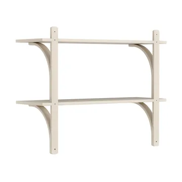 Levi シェルフ - White-pigmented ash-stainless steel, 2 shelves, 90 cm - Swedese