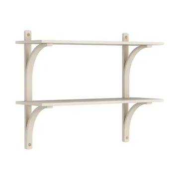 Levi シェルフ - White-stained ash-brass, 2 shelves, 90 cm - Swedese