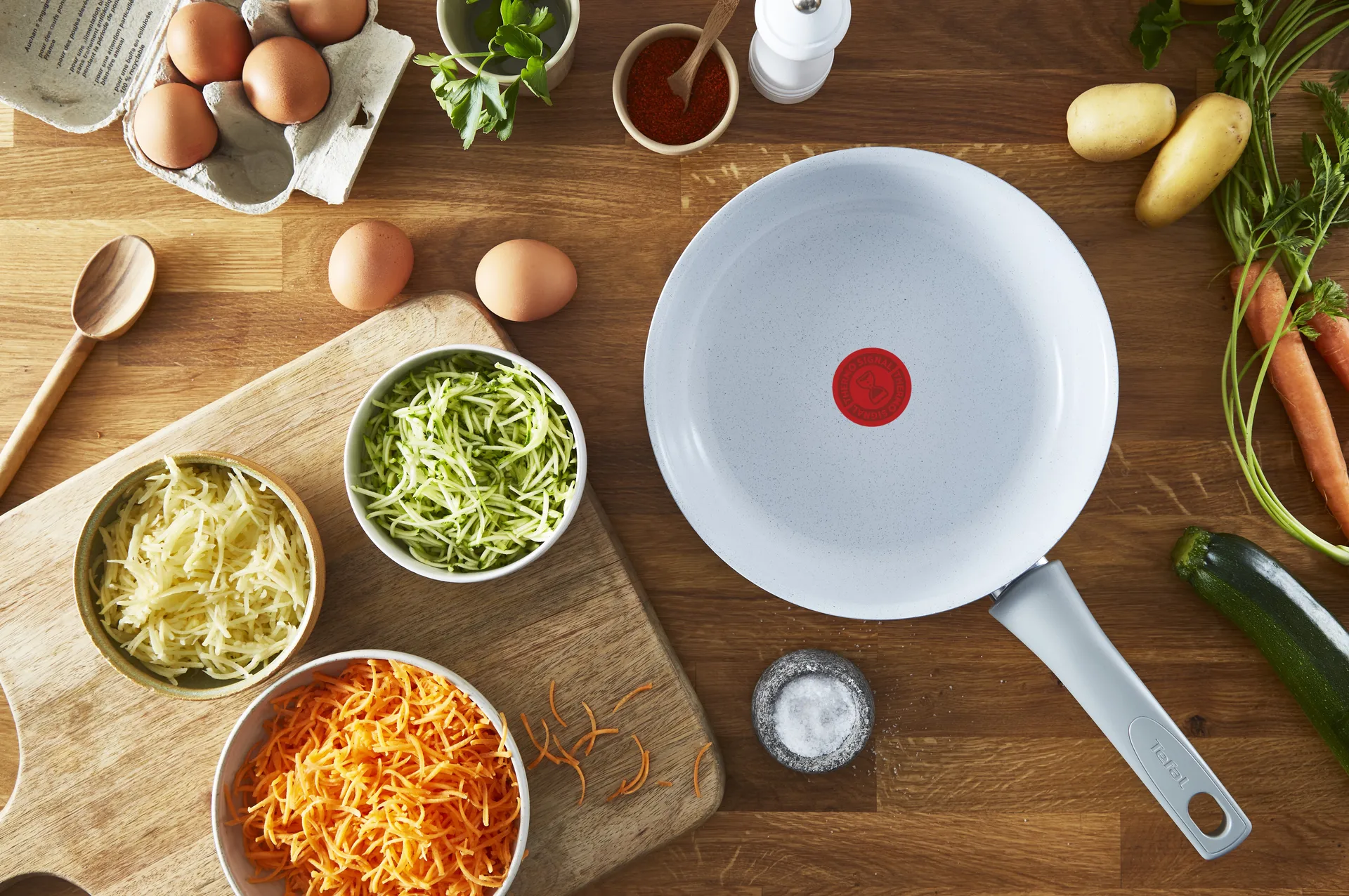 Natural シェフフライパンセット グレー, 2 pieces Tefal