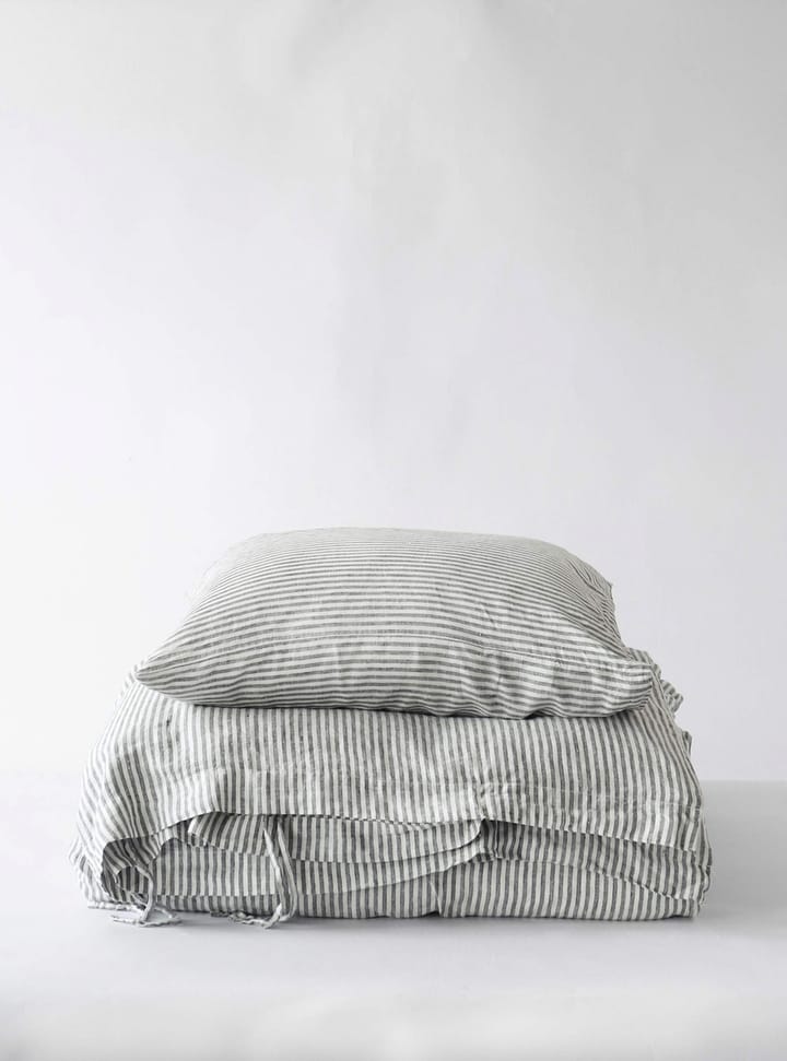 デュベカバー リネン 150x200 cm, Grey/white Tell Me More | テルミーモア