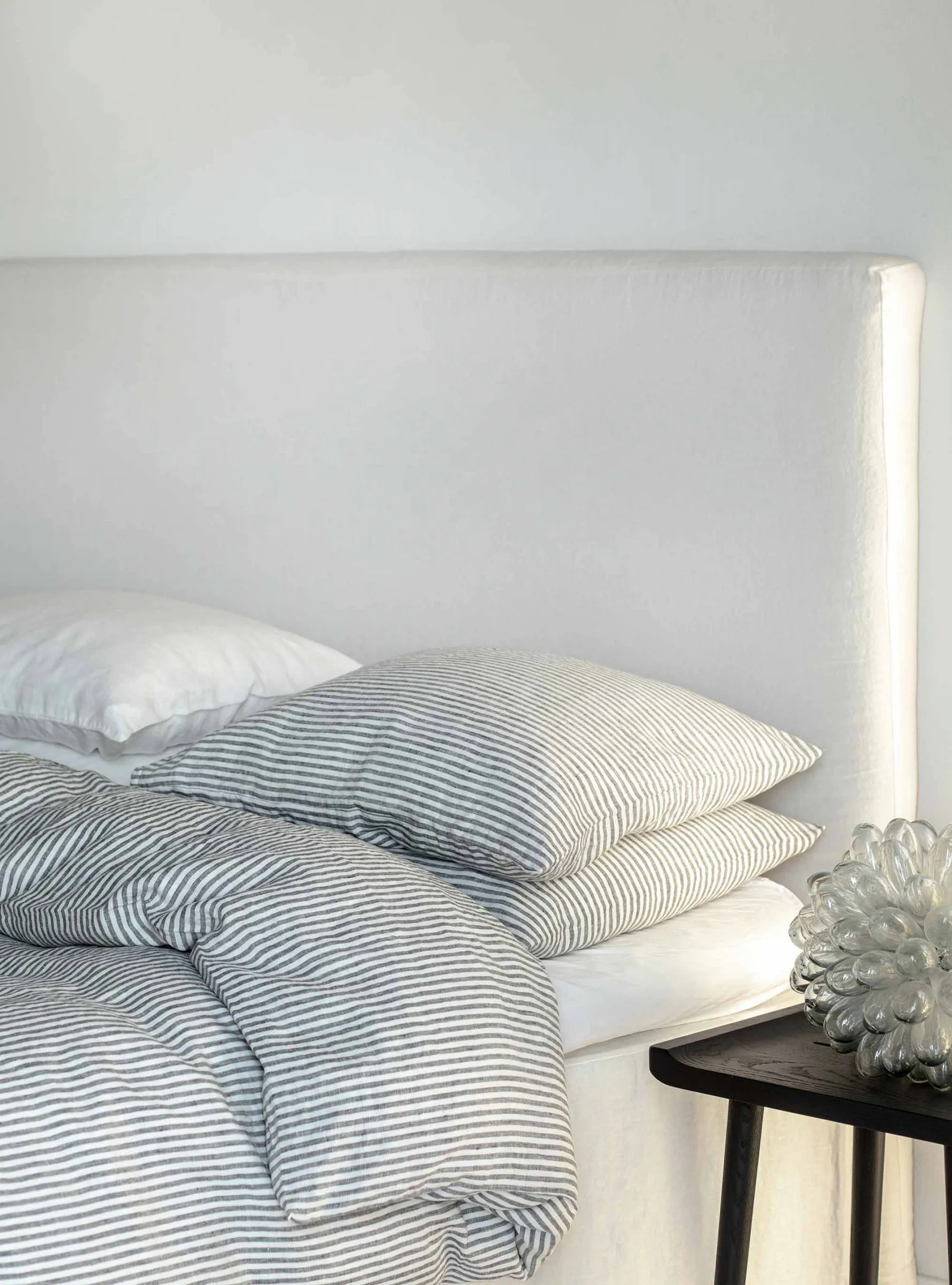 デュベカバー リネン 150x200 cm, Grey/white Tell Me More | テルミーモア