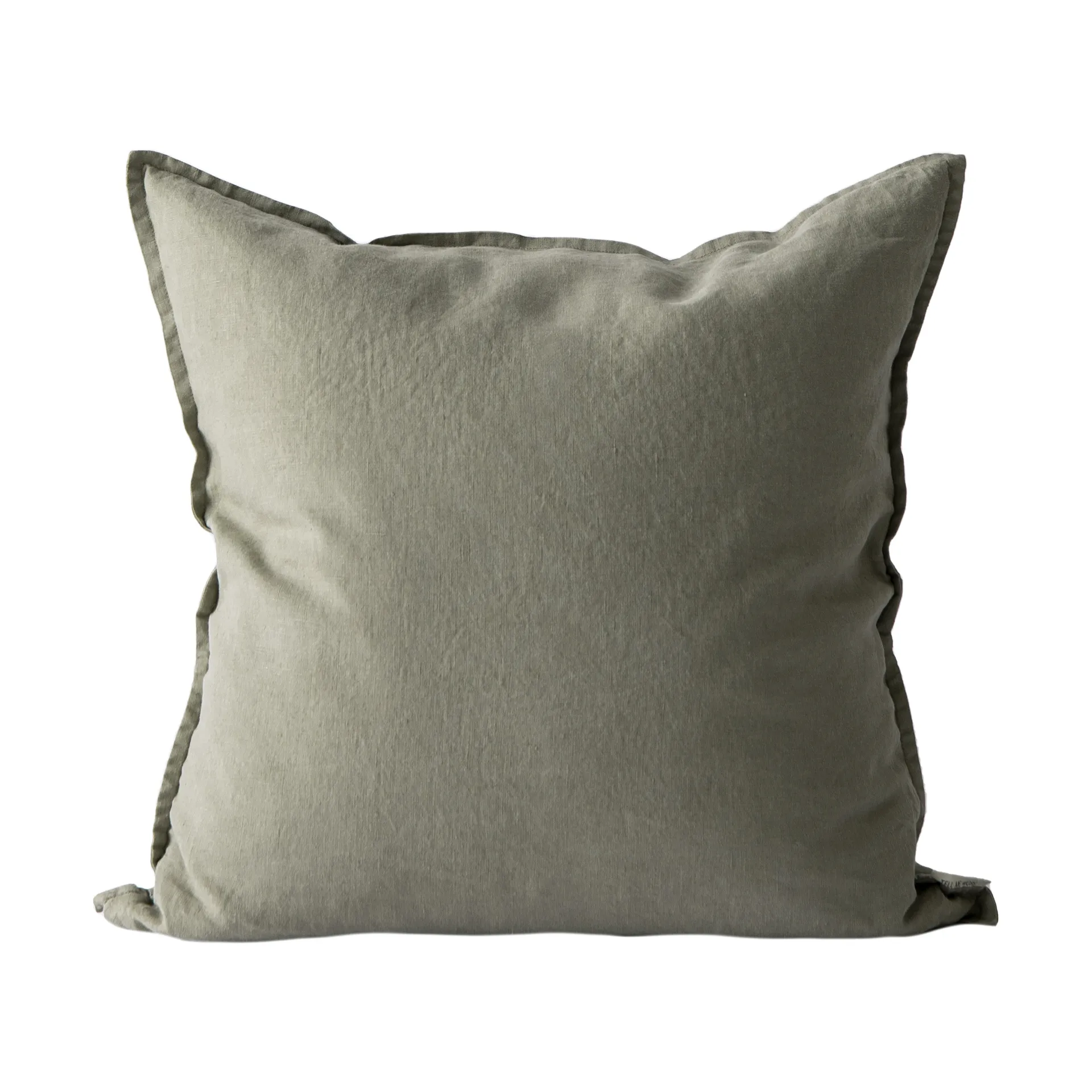ウォッシュリネン クッションカバー 50x50 cm, Olive Tell Me More | テルミーモア