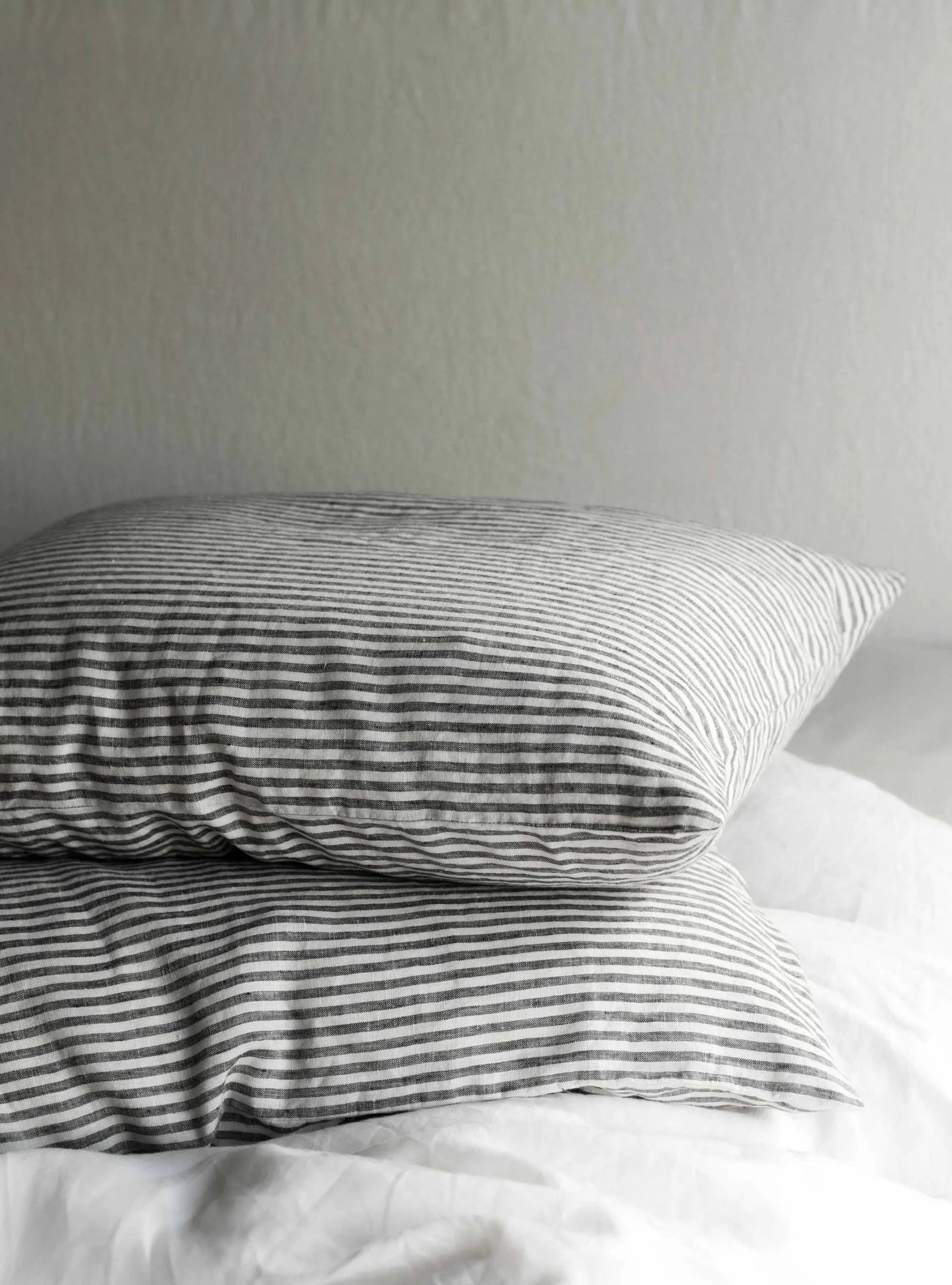 ストーンウォッシュ リネン 枕カバー 50x60 cm 2枚, Grey-white Tell Me More | テルミーモア