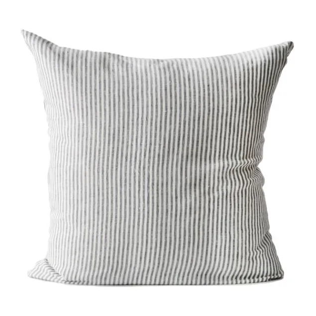 ストーンウォッシュ リネン 枕カバー 65x65 cm, Grey-white Tell Me More | テルミーモア