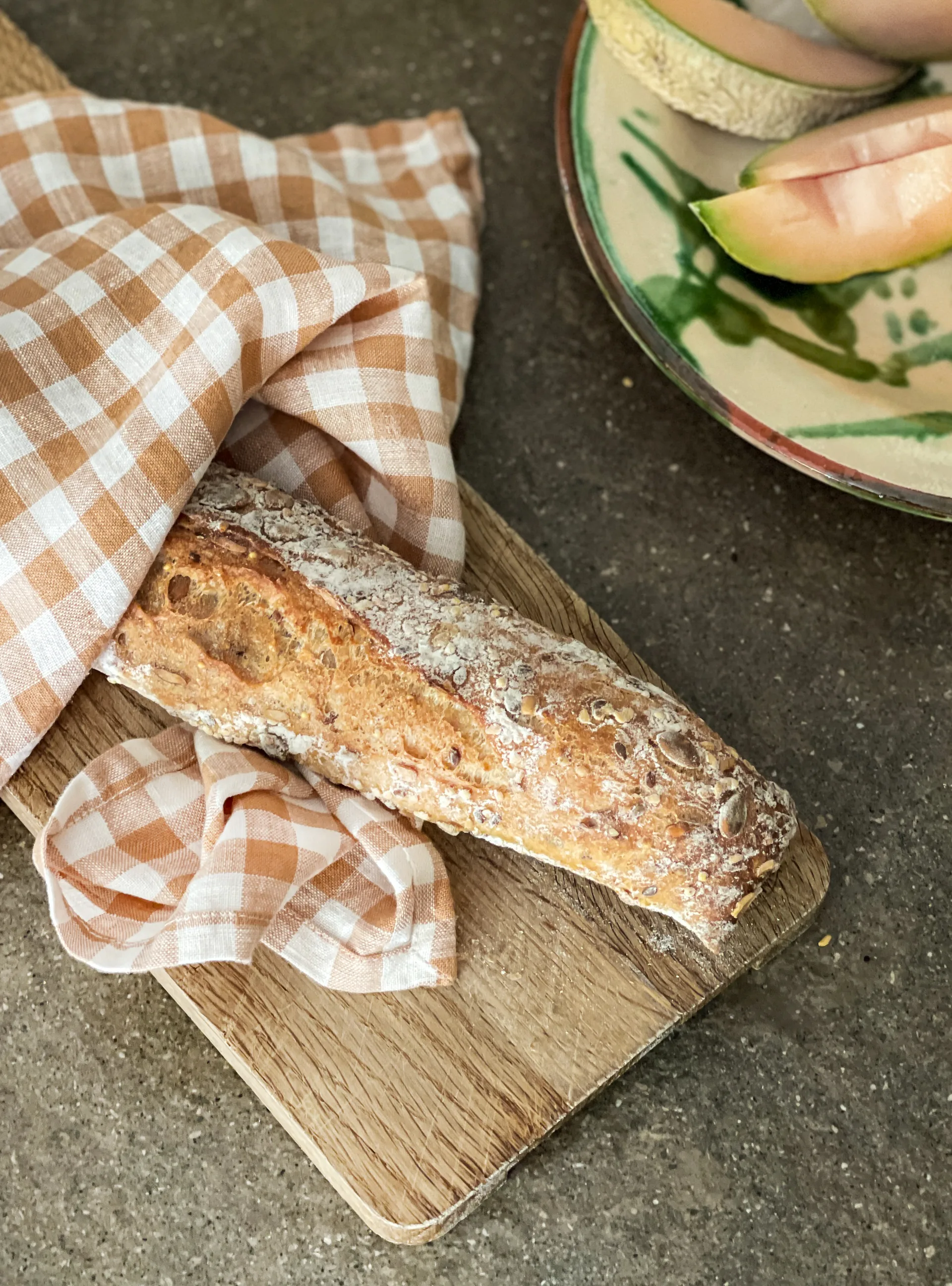 ギンガムチェック キッチンタオル 70x50 cm, Biscuit Tell Me More | テルミーモア