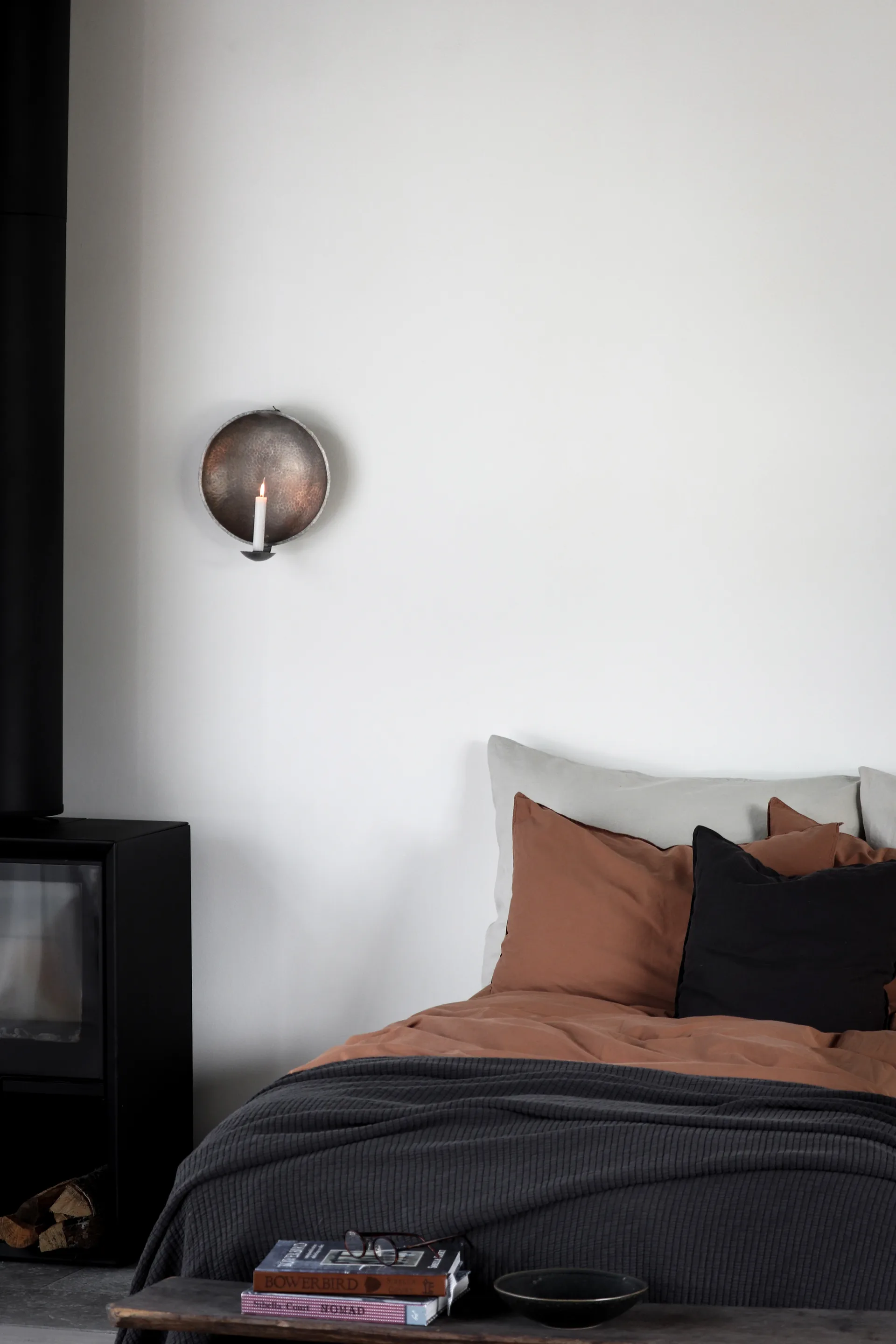 Brick ベッドスプレッド 140x200 cm, Charcoal Tell Me More | テルミーモア