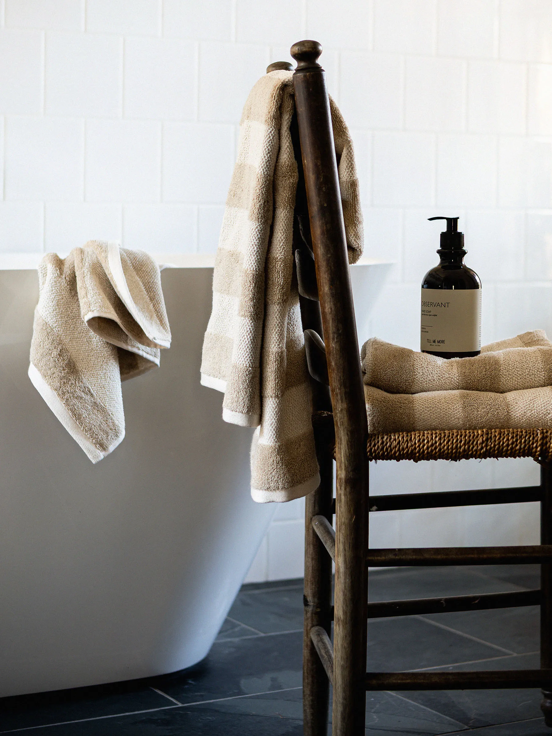 Cleo バスタオル 70x140 cm, Beige Tell Me More | テルミーモア