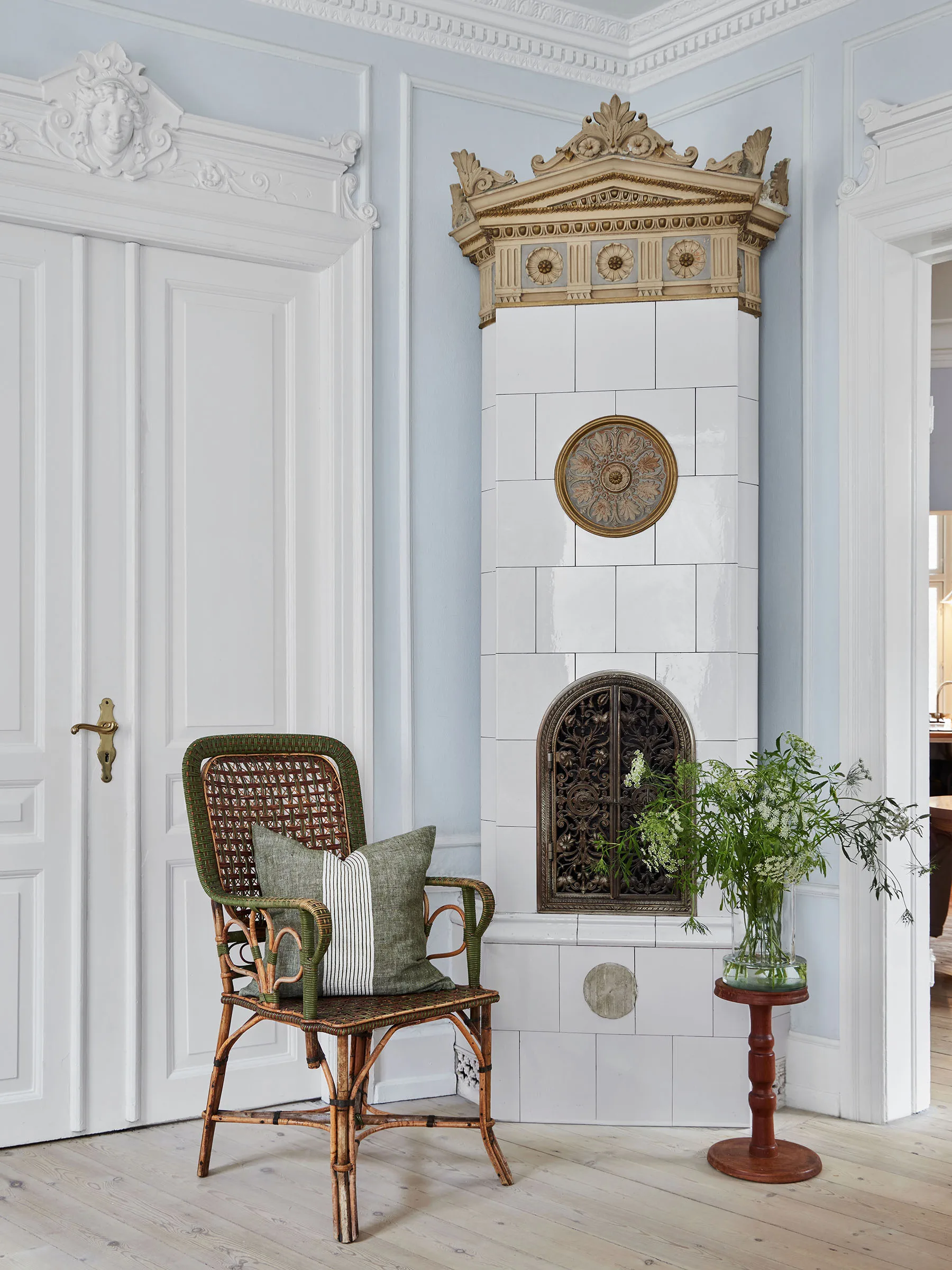 Colette クッションカバー, Green stripe, 50x50 cm Tell Me More | テルミーモア