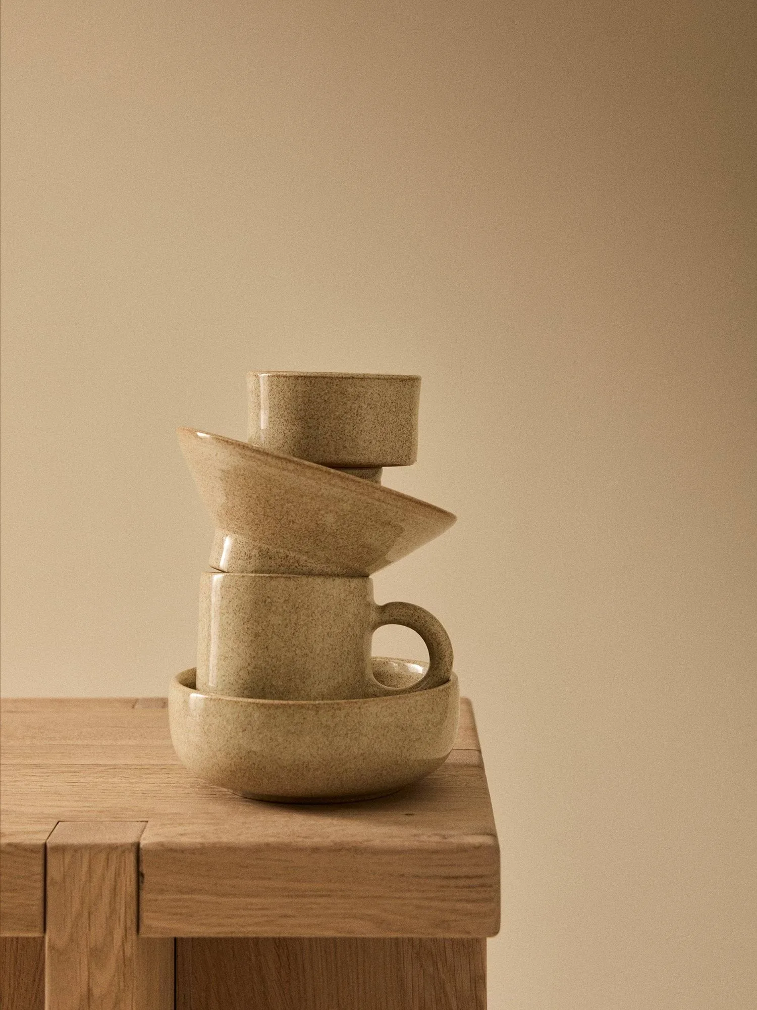 Elio ボウル, Beige speckled, Ø14x5 cm Tell Me More | テルミーモア