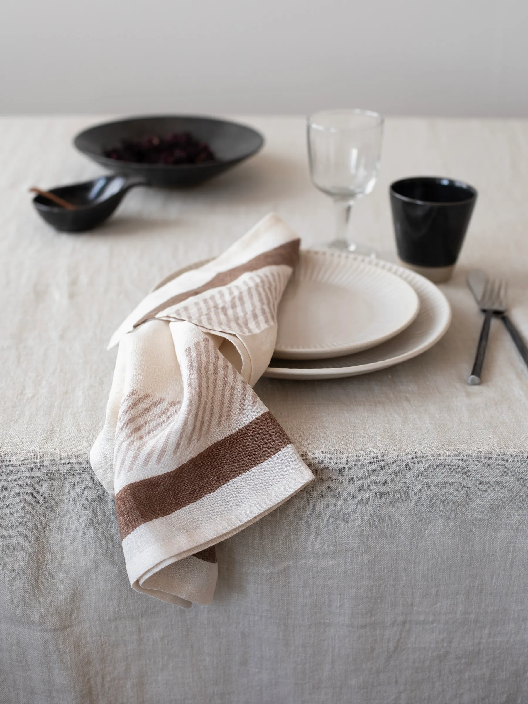 Ella ナプキン 50x50 cm, Brown Tell Me More | テルミーモア