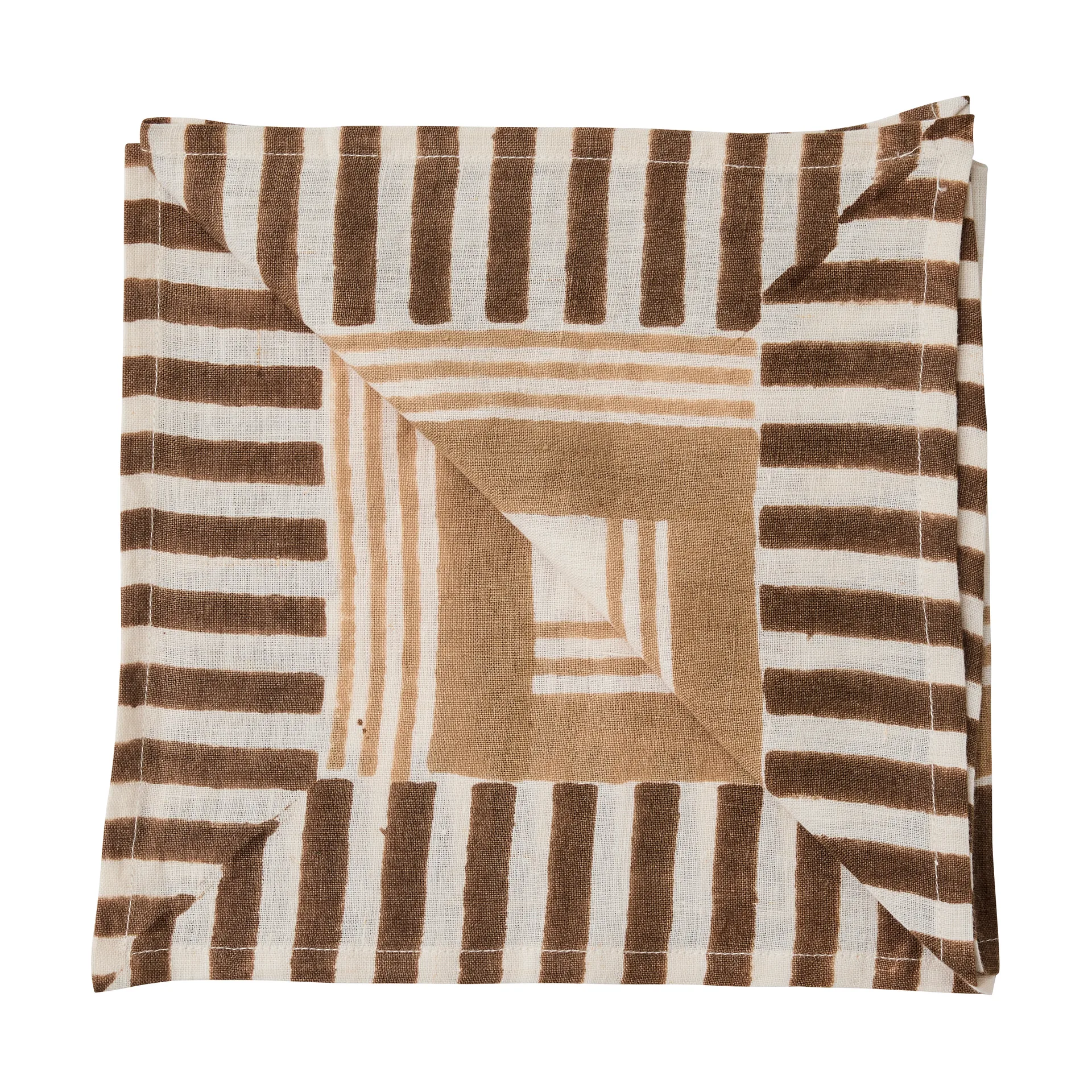 Ella ナプキン 50x50 cm, Hazelnut checkered Tell Me More | テルミーモア