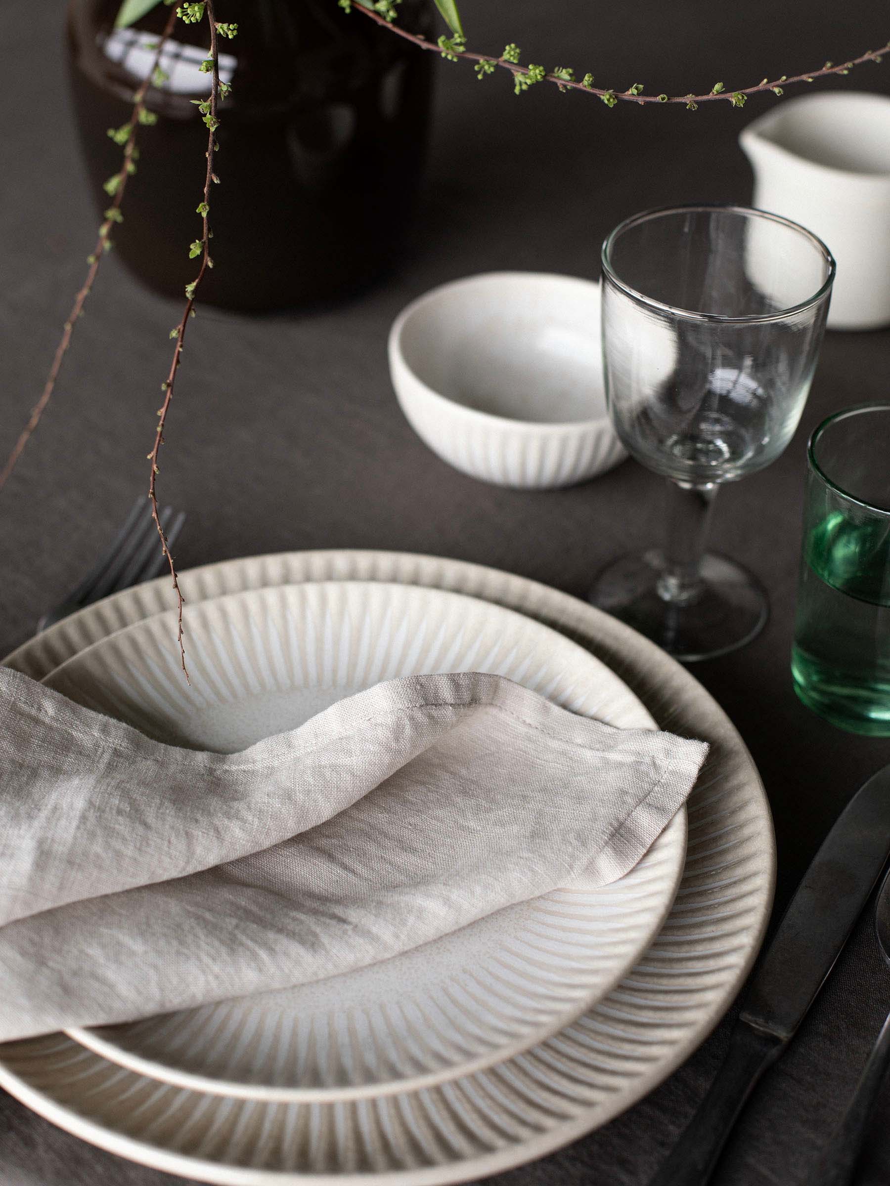 Granada プレート Ø22 cm, Cream white-beige Tell Me More | テルミーモア