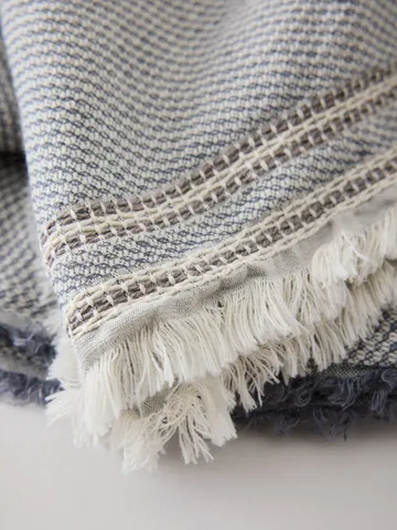 Leonie スローブランケット - Blue, 135x200 cm - Tell Me More | テルミーモア