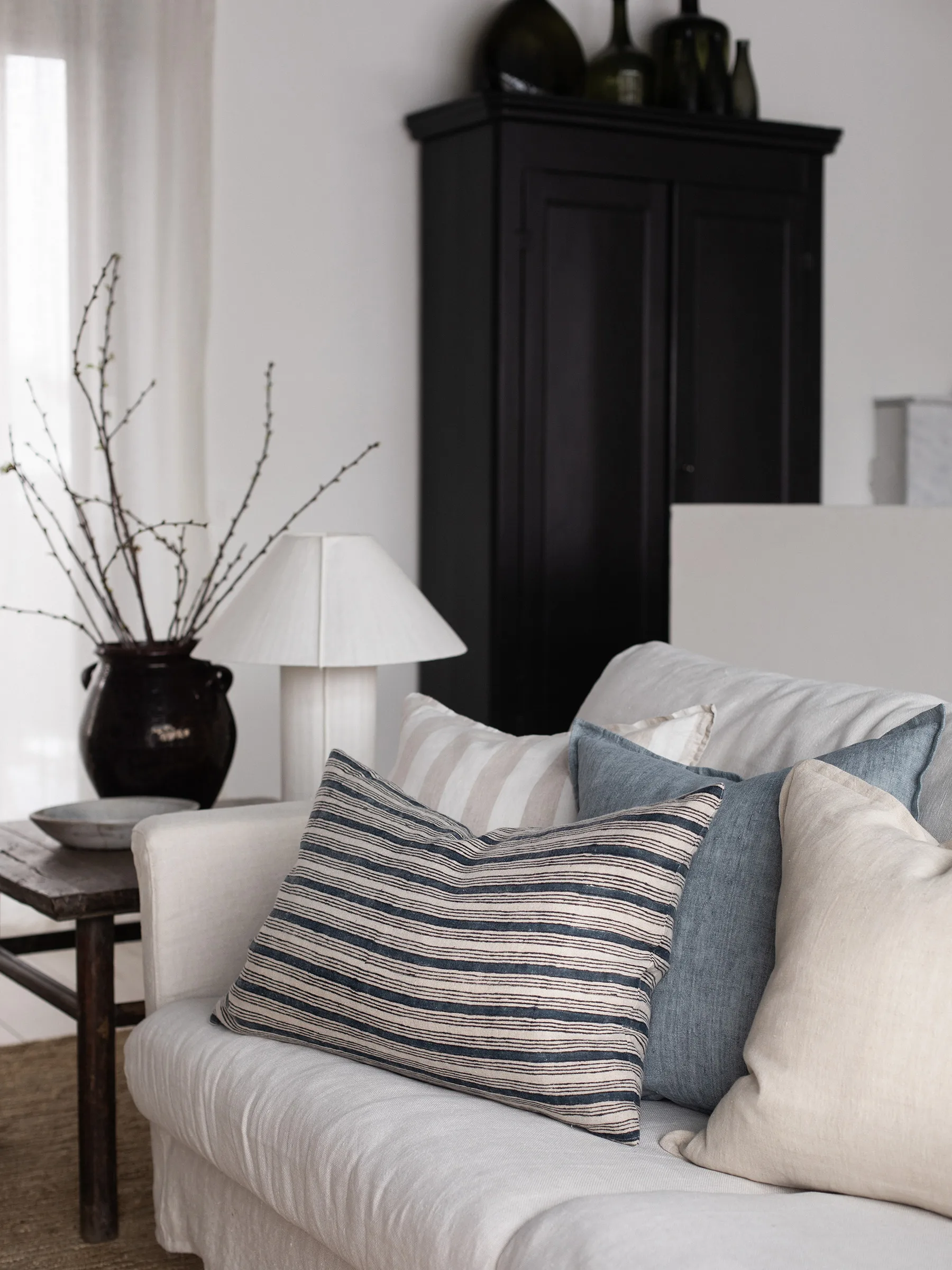 Marion クッションカバー リネン 50x50 cm, Ocean Tell Me More | テルミーモア