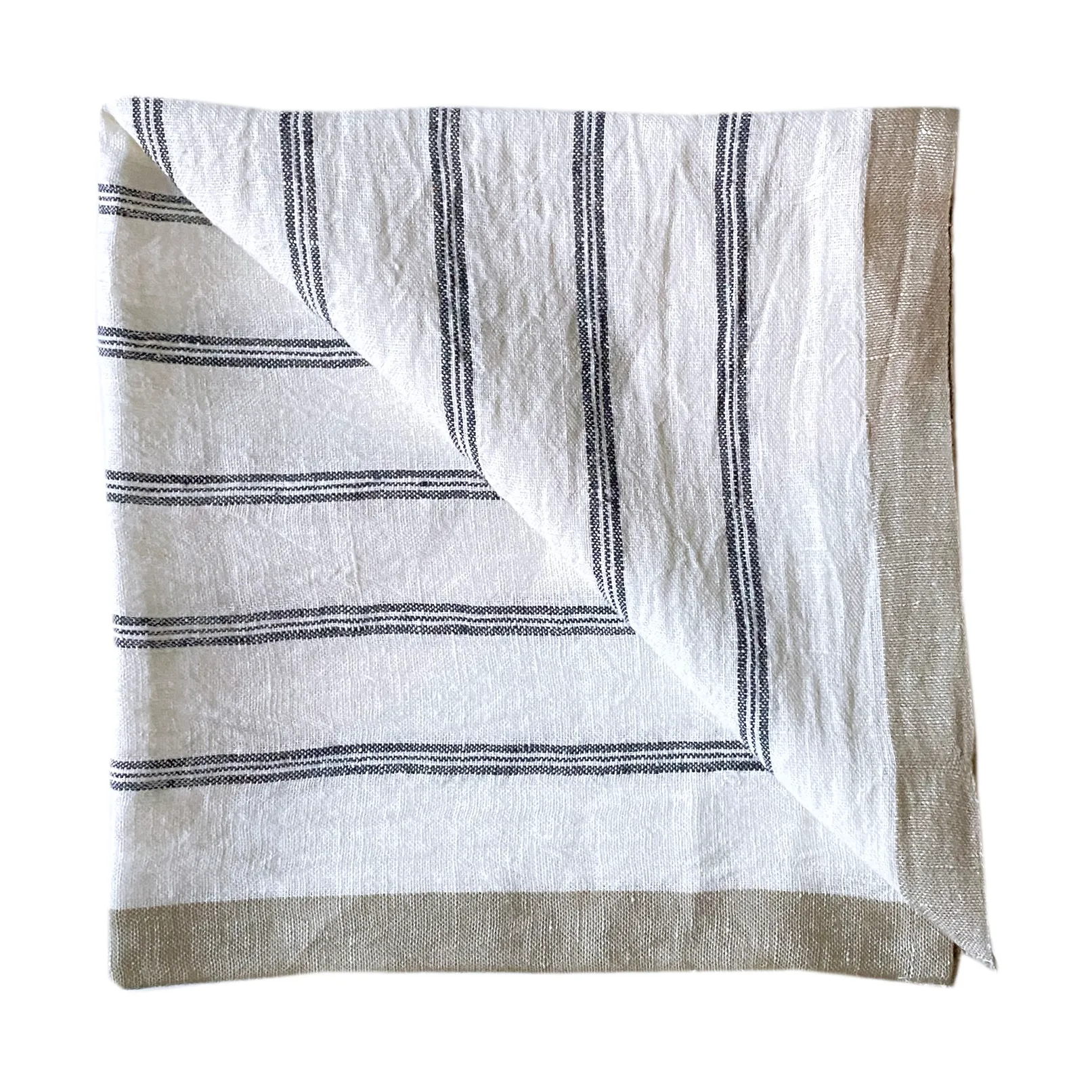Maya リネンナプキン 50x50 cm, Navy stripe Tell Me More | テルミーモア