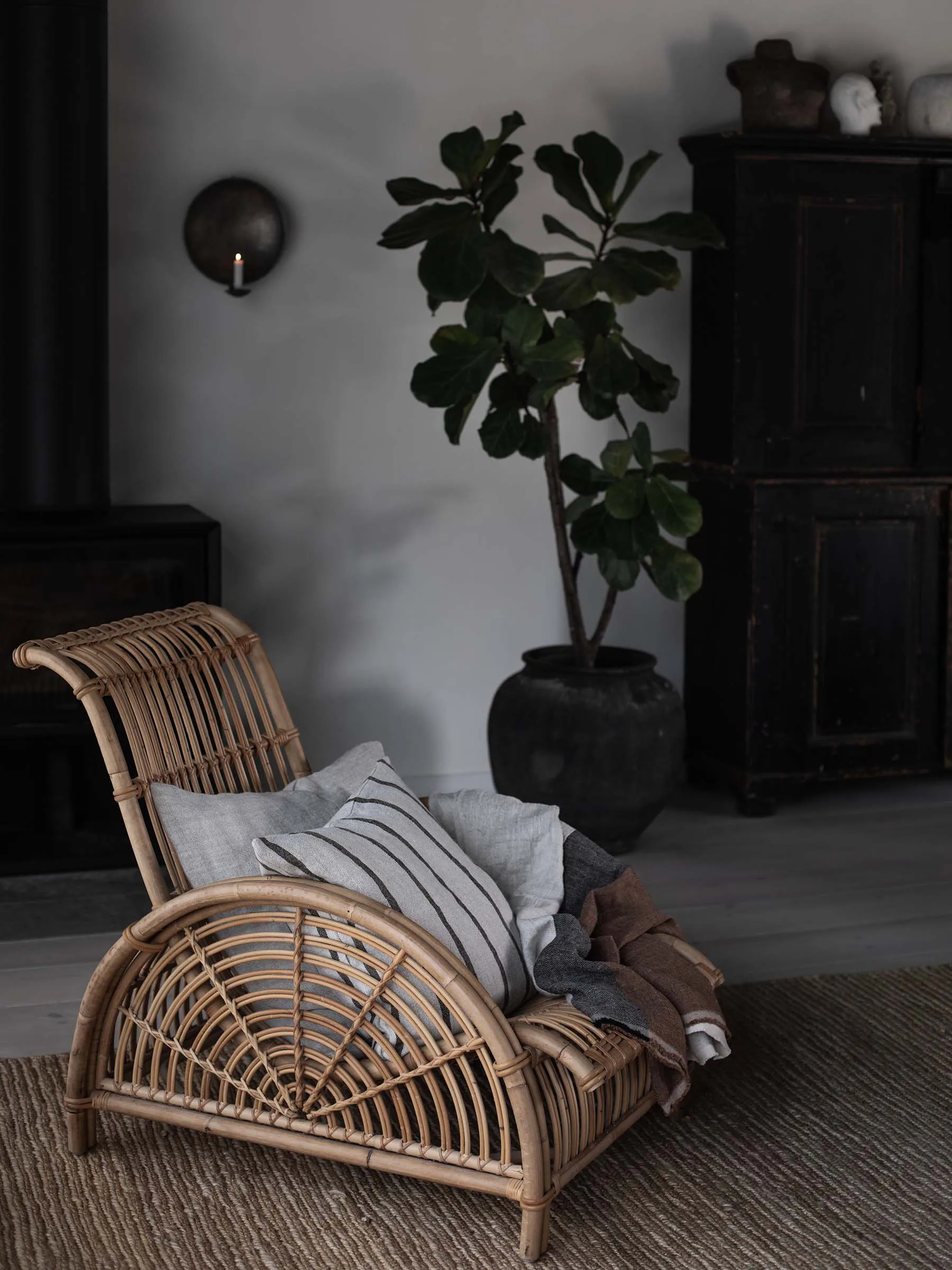 Melvin クッションカバー 50x50 cm, Taupe stripe Tell Me More | テルミーモア