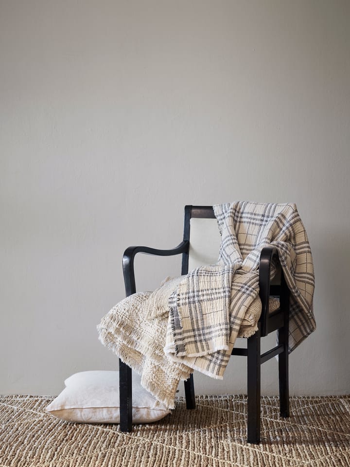 Milton コットンスロー 140x200 cm, Beige-white-dark grey Tell Me More | テルミーモア
